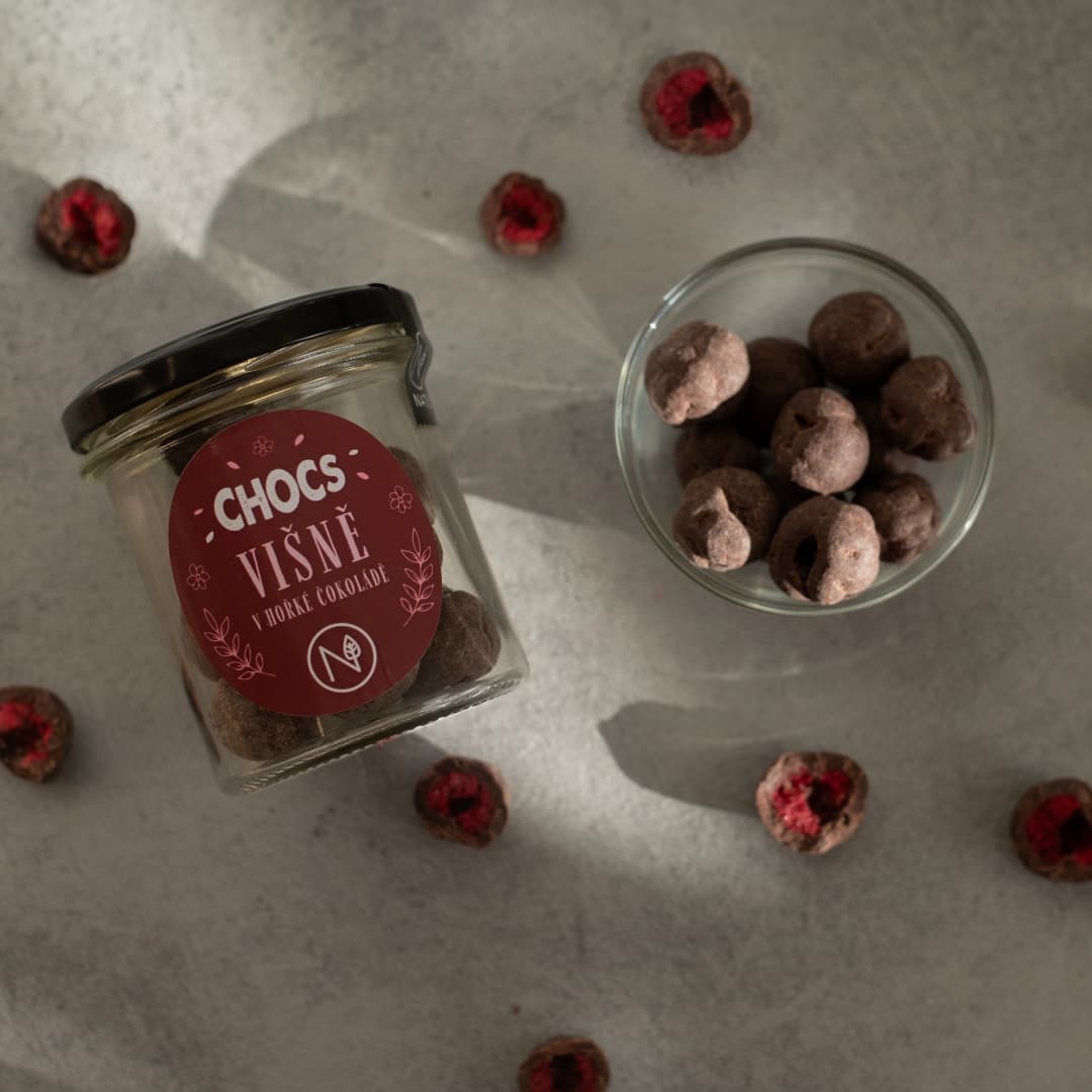NATU CHOCS Višně v 60% hořké čokoládě 100g - náhled 4