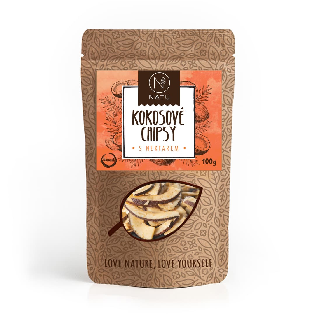 NATU Kokosové chipsy s nektarem 100g - náhled 2