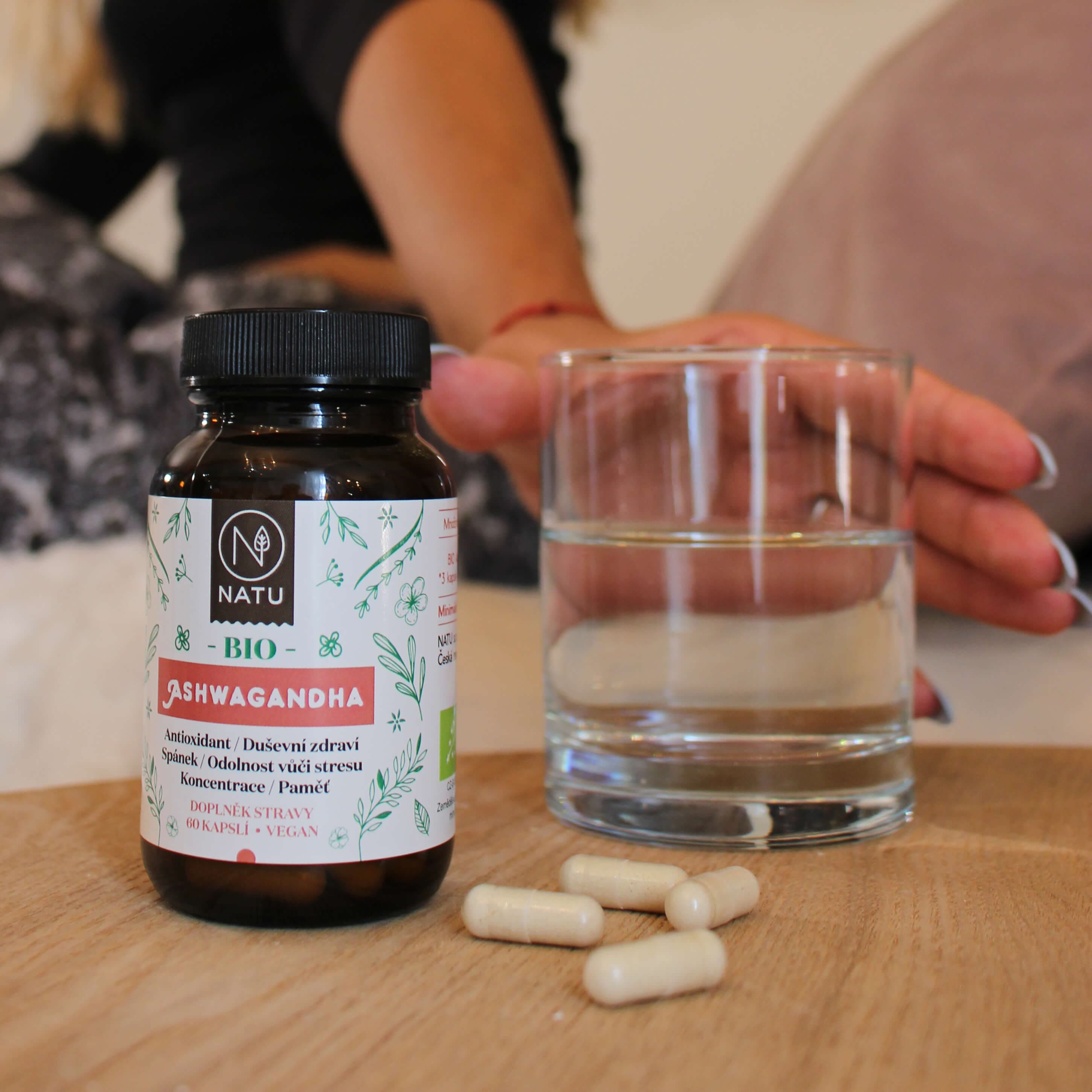 NATU BIO Ashwagandha 60 kapslí - náhled 2