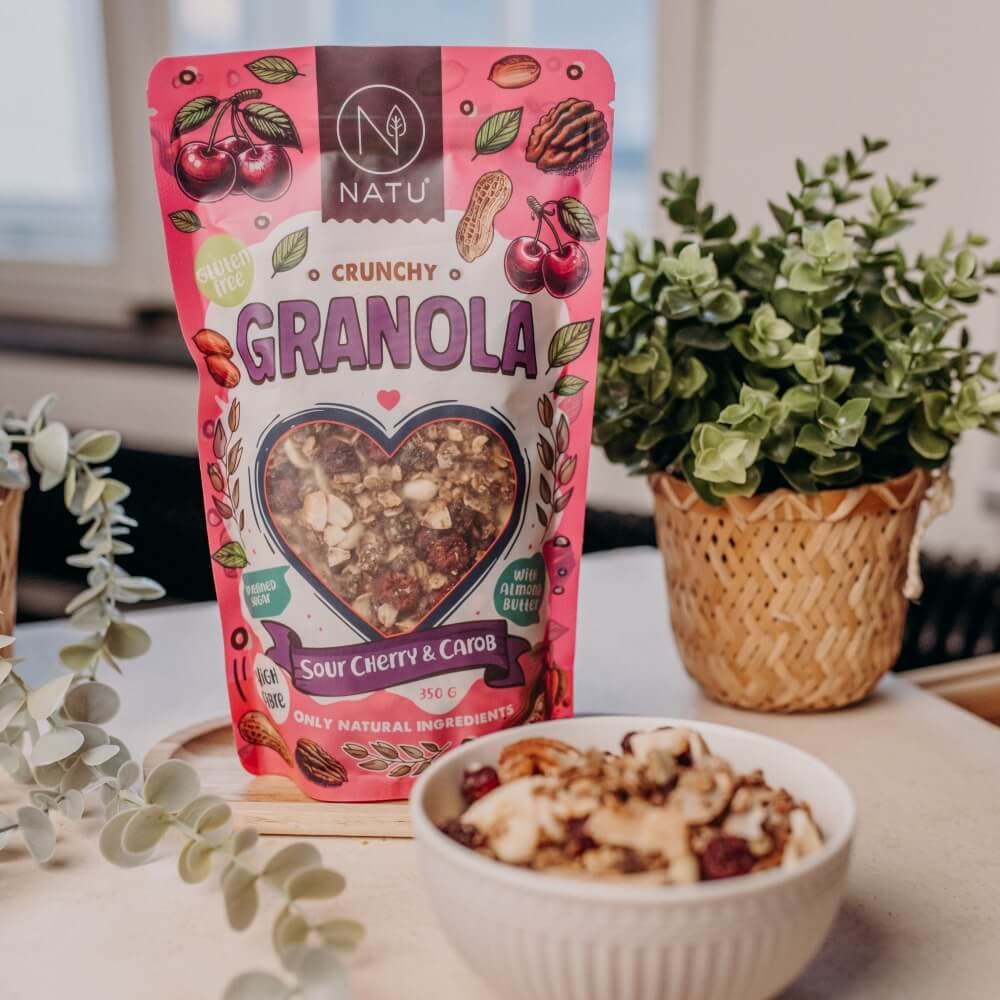 NATU Granola Višeň a karob 350g - náhled 5