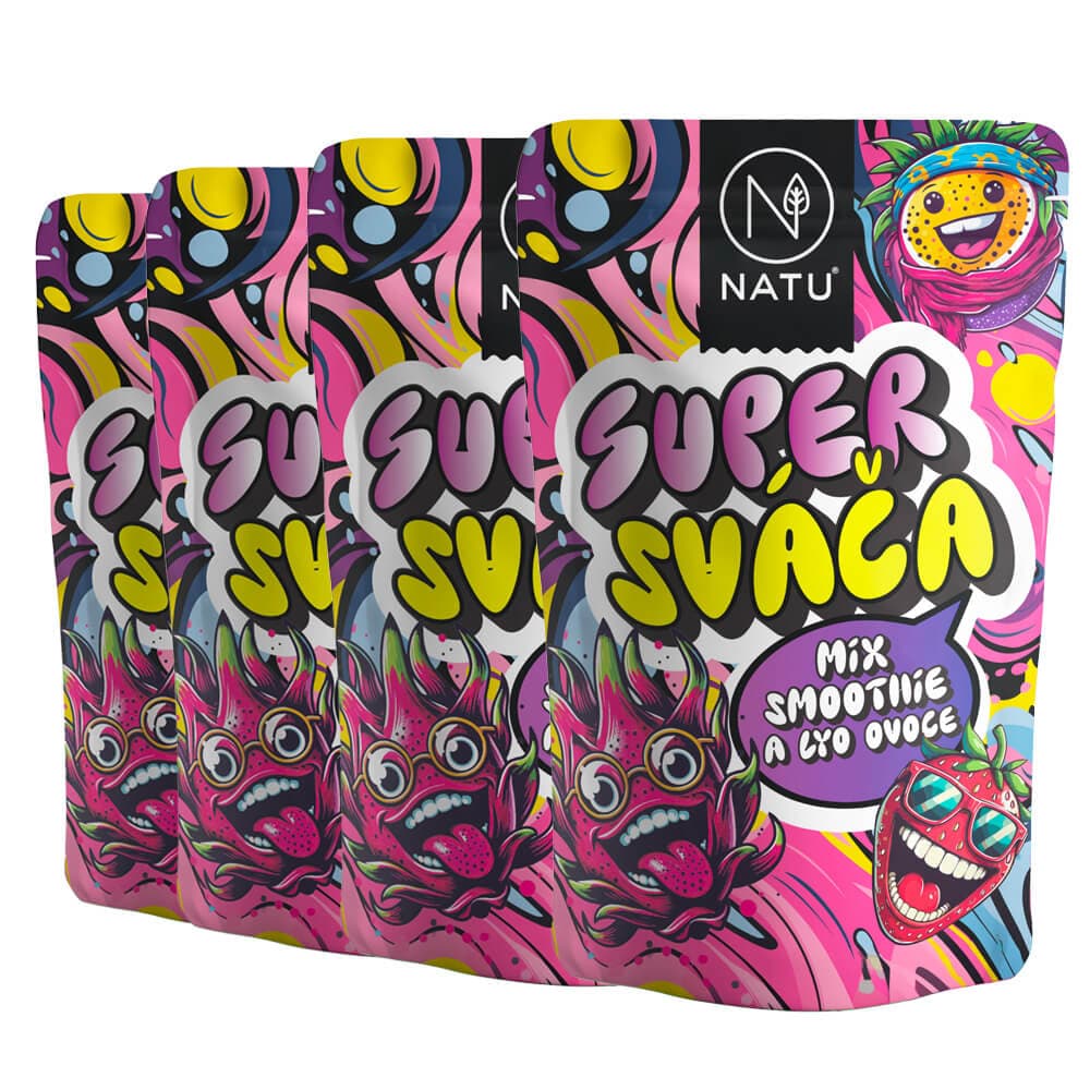NATU Super Sváča mix smoothie a lyo ovoce 4x21g
