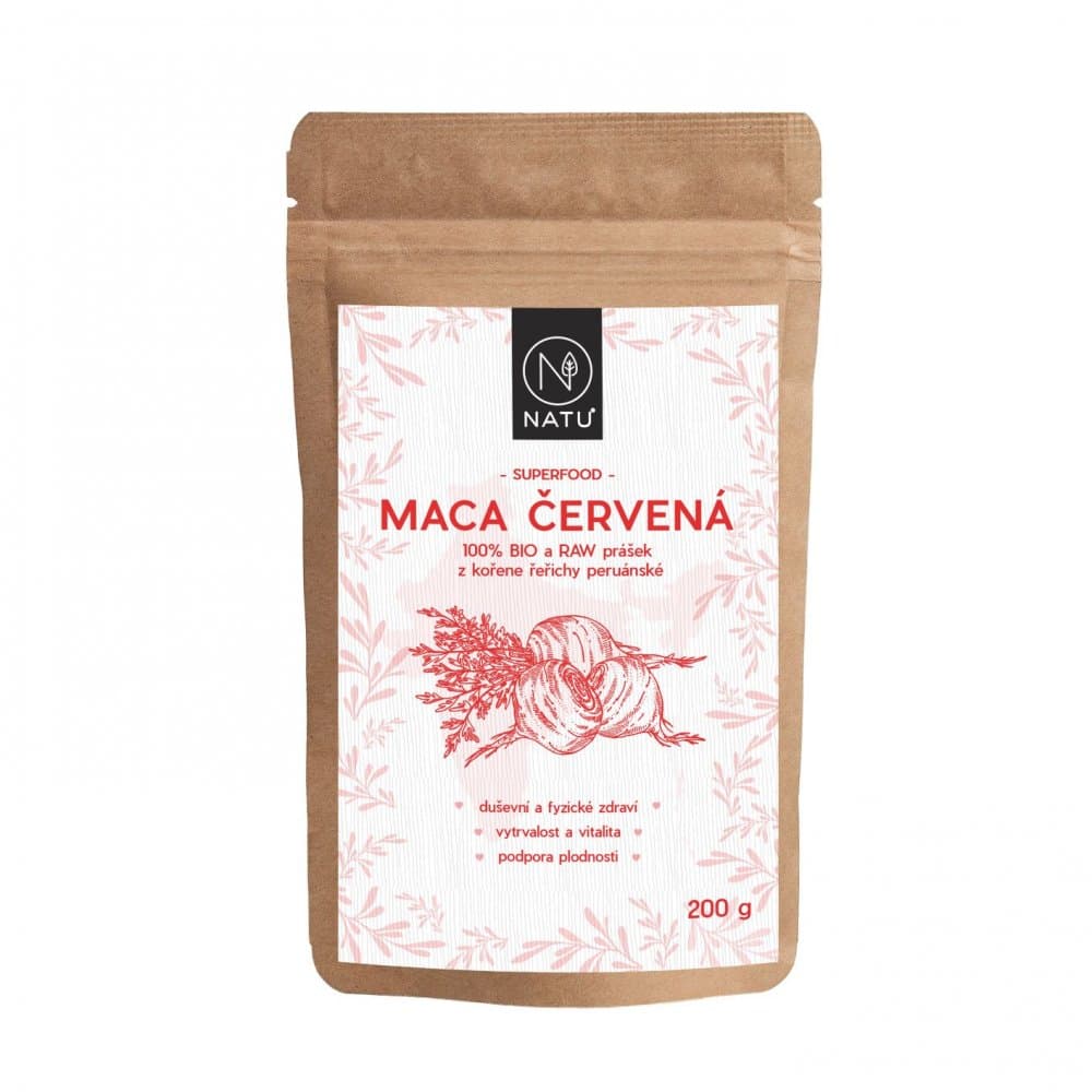 NATU Maca červená BIO prášek 200 g