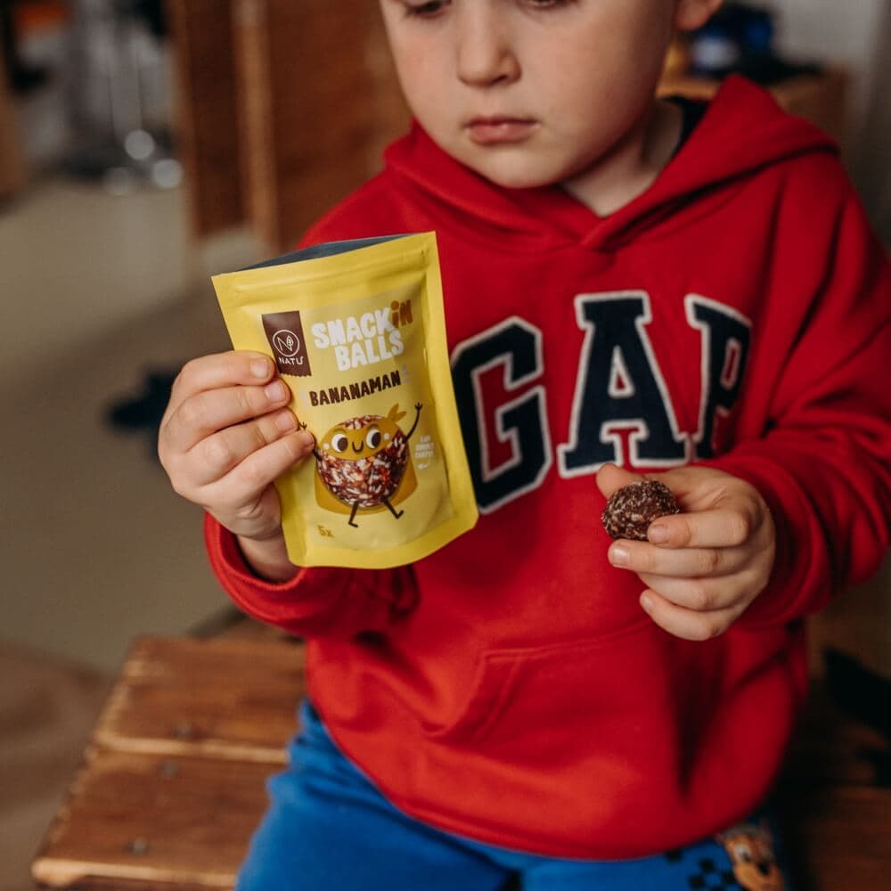 NATU SNACKin Balls Bananaman 65g - náhled 3