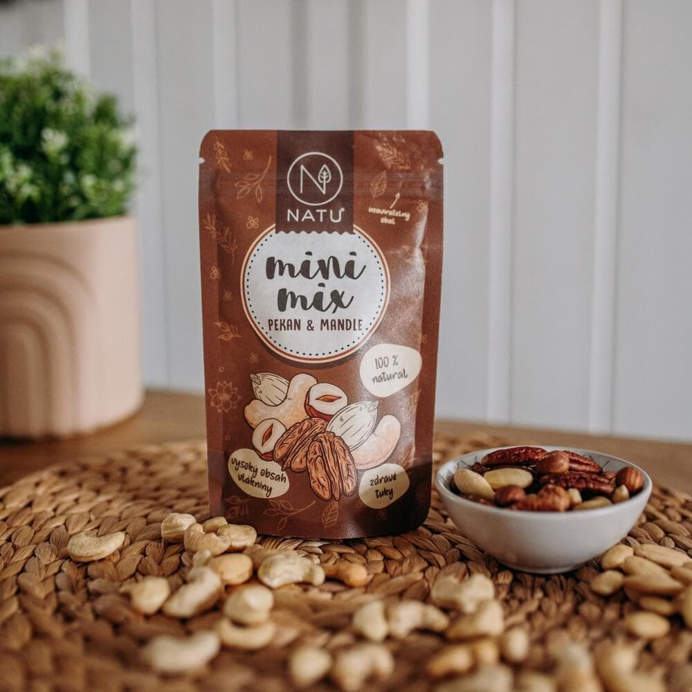 NATU Mini mix pekan a mandle 80g - náhled 4