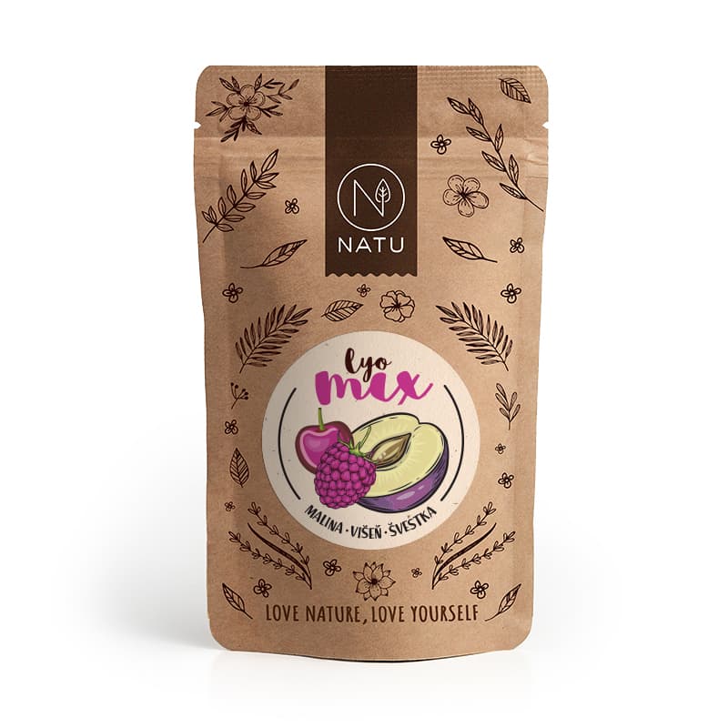 NATU Lyo mix malina a višeň 35 g