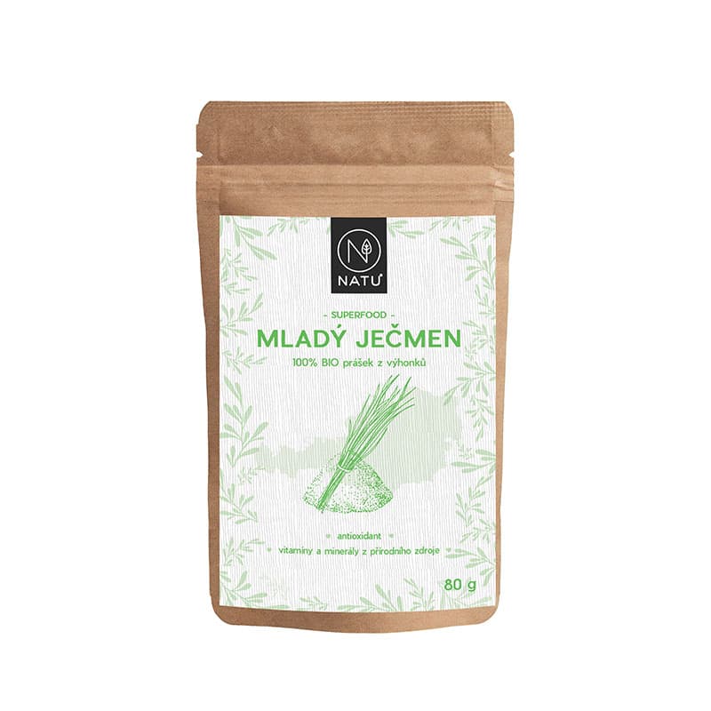 NATU Mladý ječmen BIO prášek 80 g