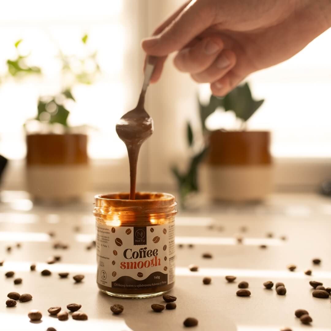 NATU Coffee smooth oříškový krém s kávou 140g - náhled 2