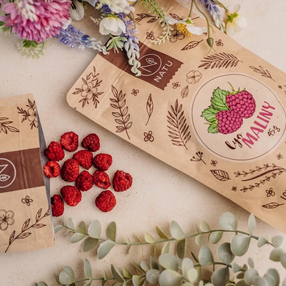 NATU Lyofilizované maliny 3x45g - náhled 3