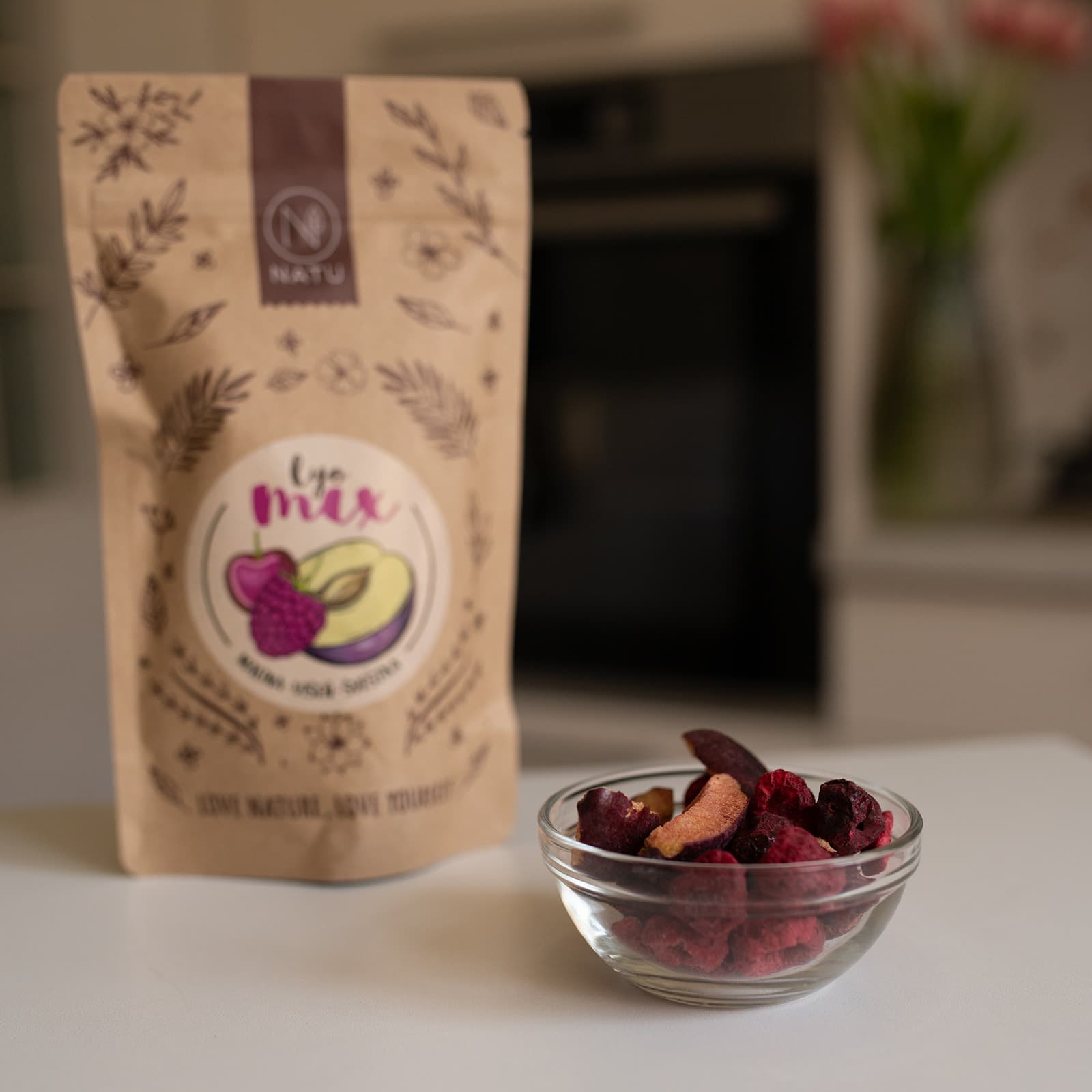 NATU Lyo mix malina a višeň 35 g - náhled 3