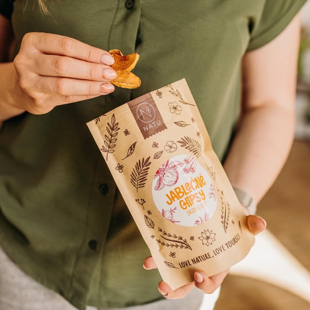 NATU Jablečné chipsy skořicové 45g - náhled 5