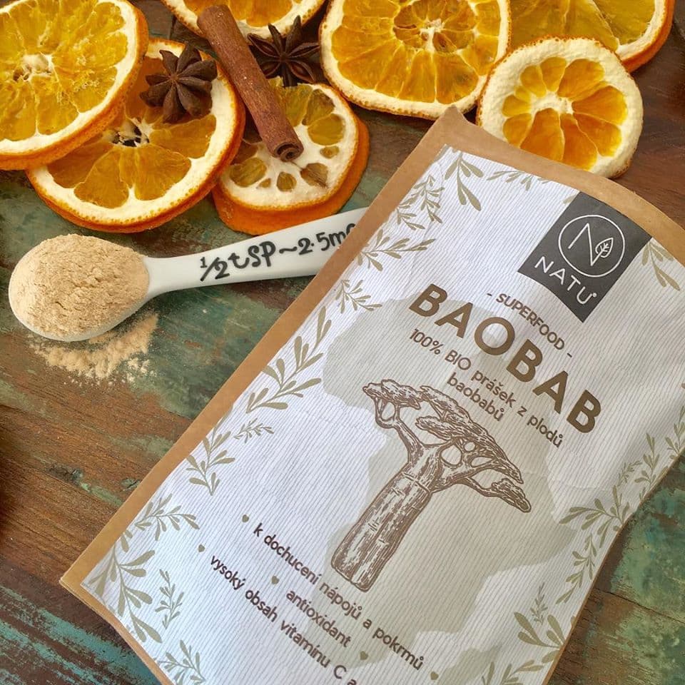 NATU Baobab BIO prášek 80 g - náhled 2