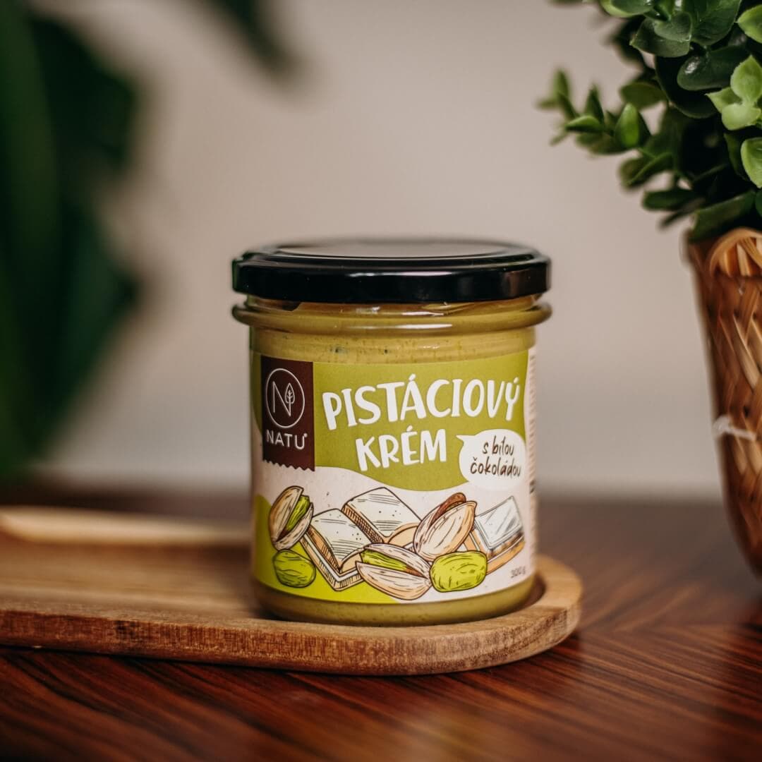 NATU Pistáciový krém s bílou čokoládou 300g - náhled 4