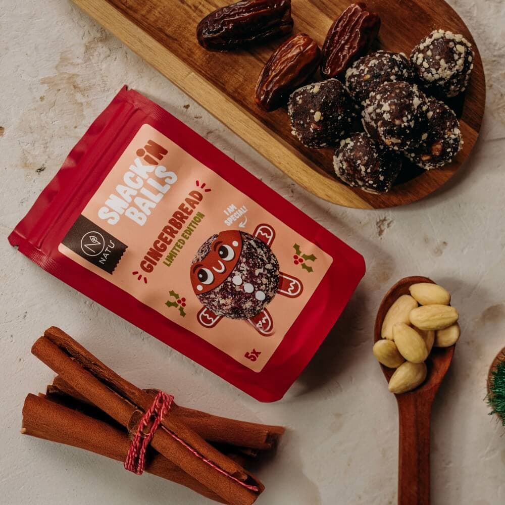 NATU SNACKin Balls Gingerbread 65g - náhled 2