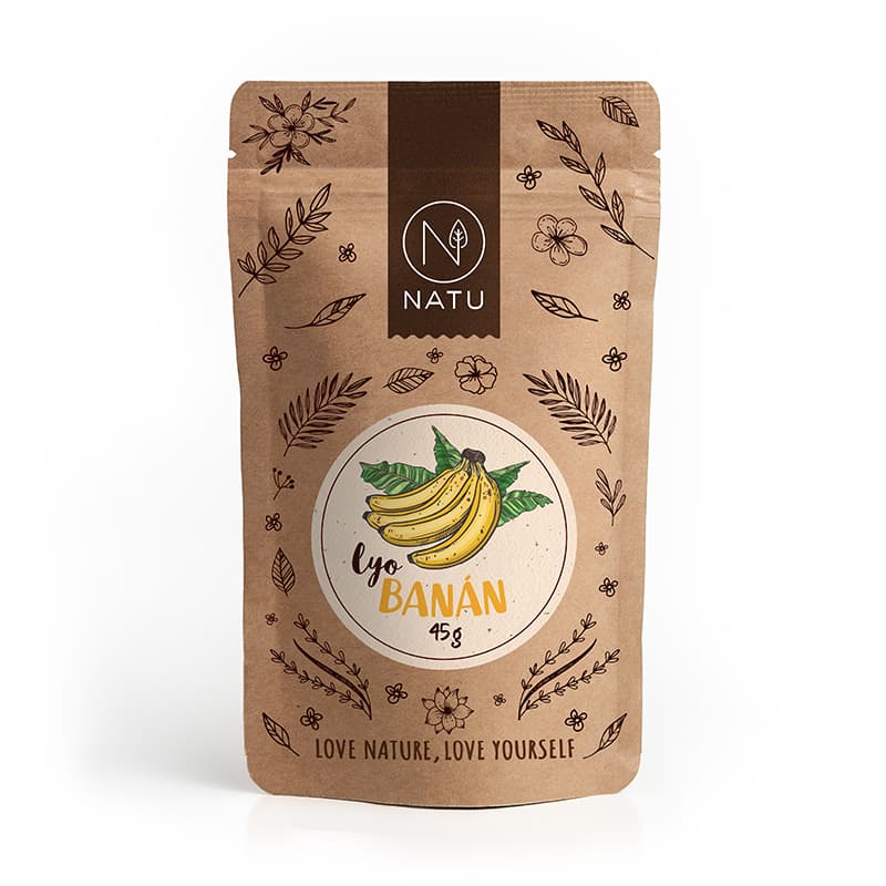 NATU Lyofilizovaný banán plátky 45 g