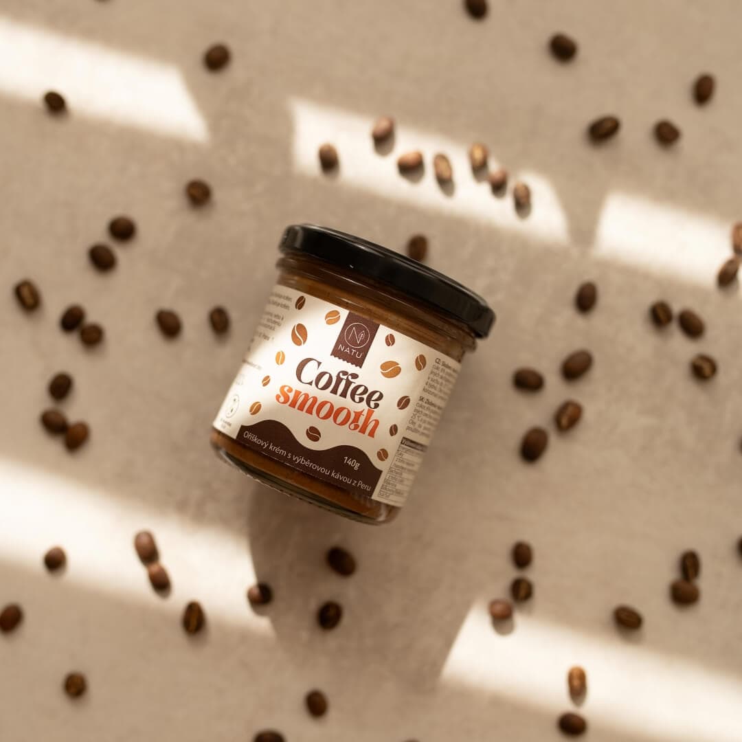 NATU Coffee smooth oříškový krém s kávou 140g - náhled 3