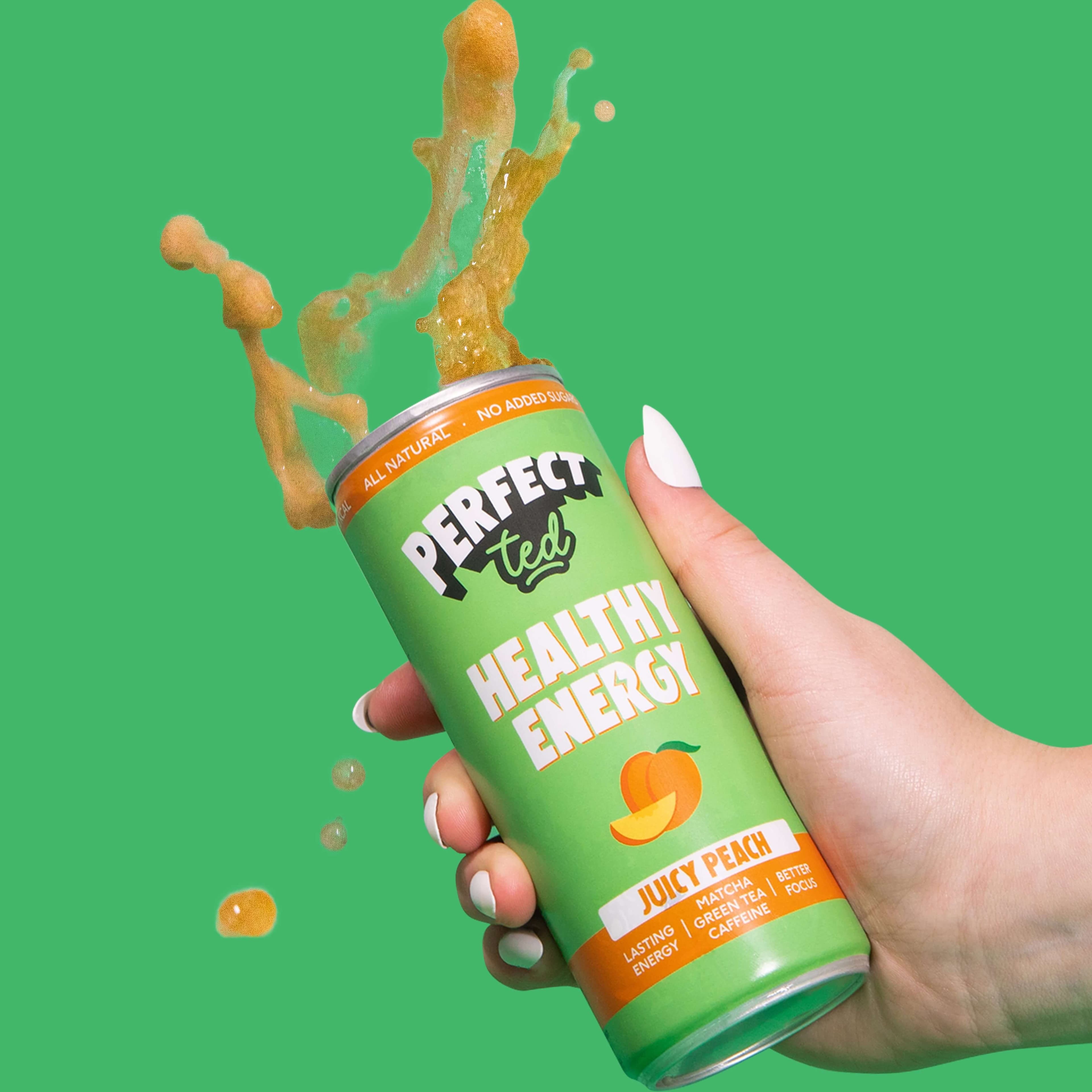 Healthy Matcha Energy Drink broskev 250ml - náhled 4