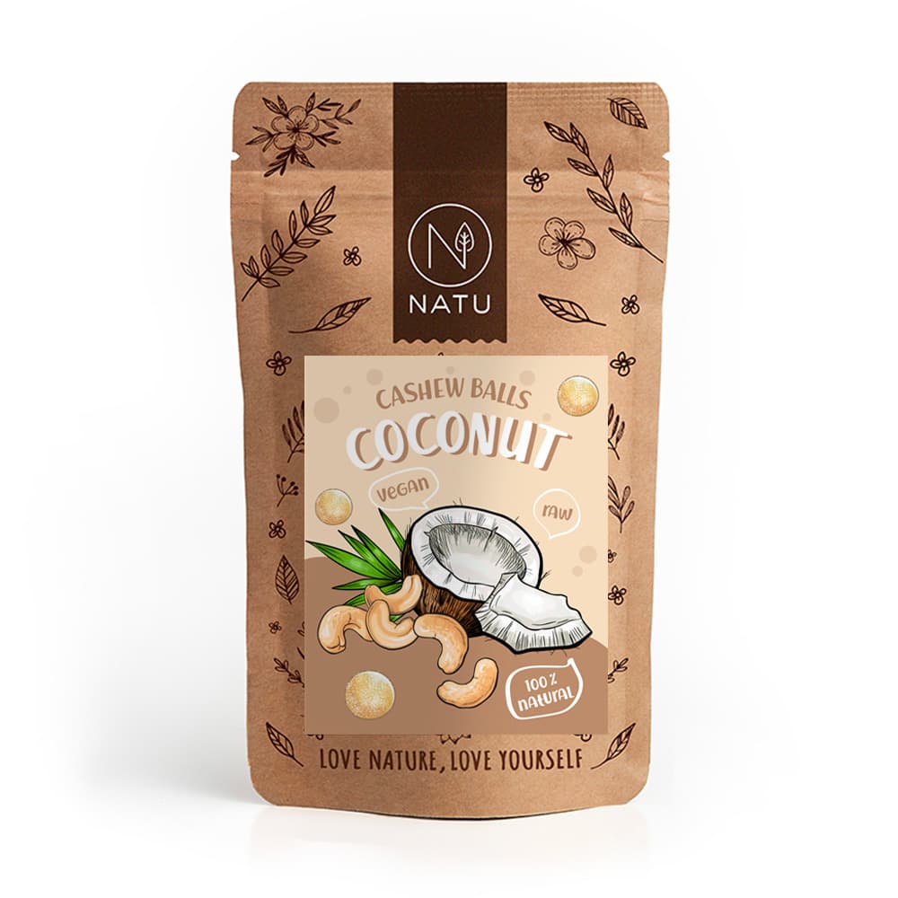 NATU Kokosové kuličky s kešu krémem 70g - náhled 2