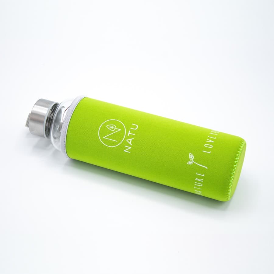 NATU Skleněná lahev 550 ml - zelený termo obal - náhled 3