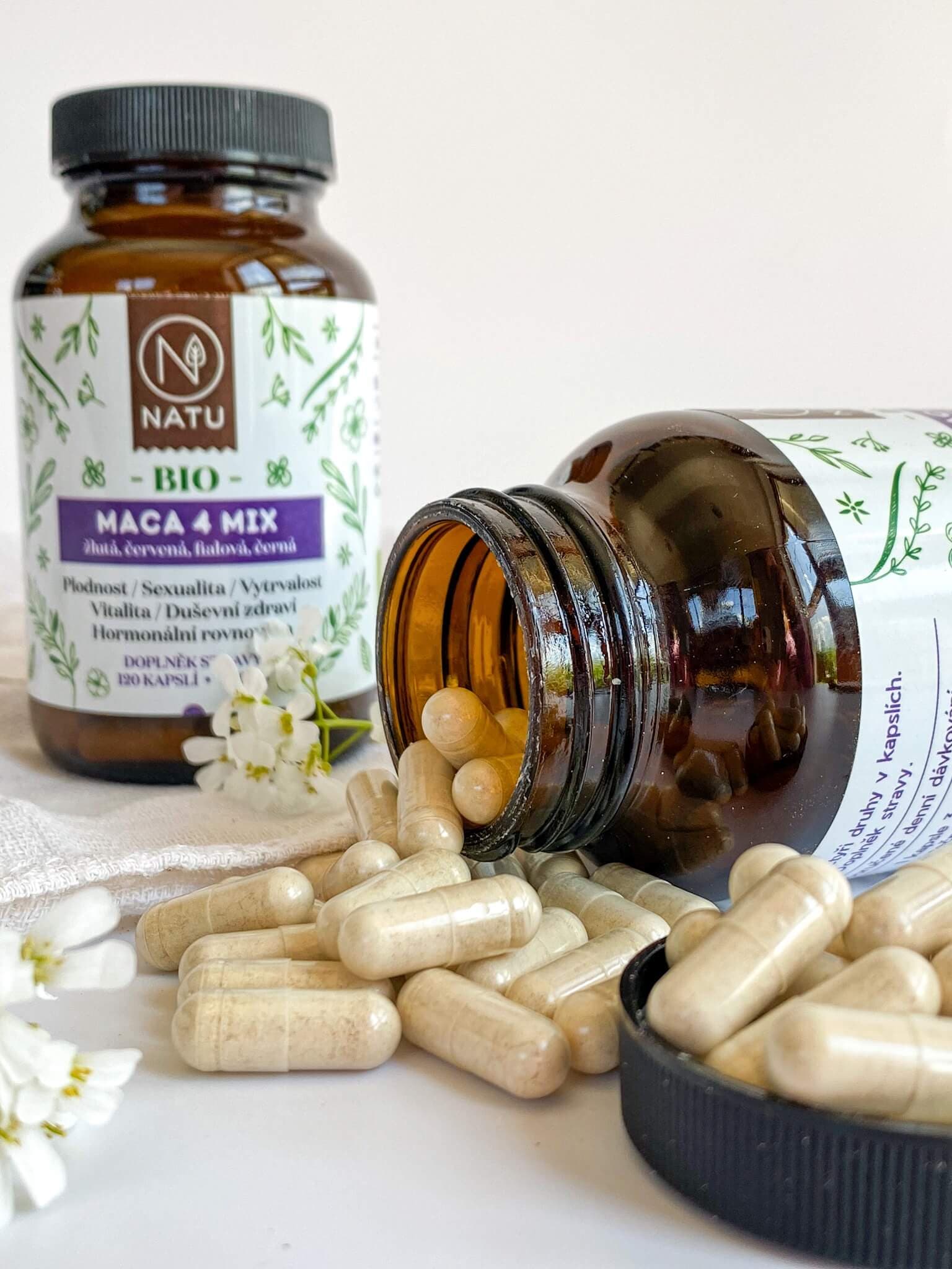 NATU BIO Maca 4 Mix 120 kapslí - náhled 2