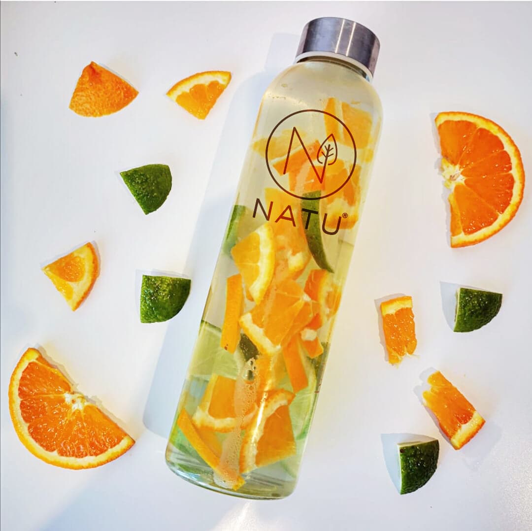 NATU Skleněná lahev 550 ml - zelený termo obal - náhled 5