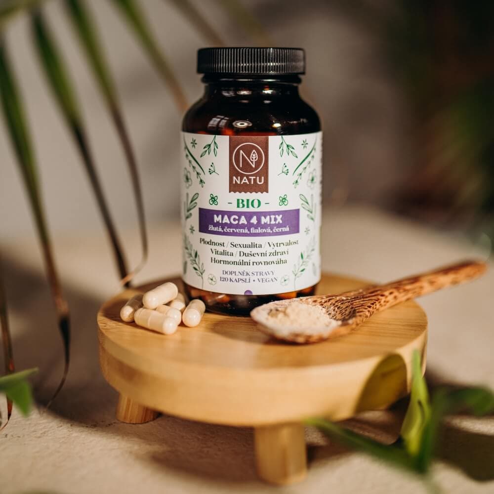 NATU BIO Maca 4 Mix 120 kapslí - náhled 5