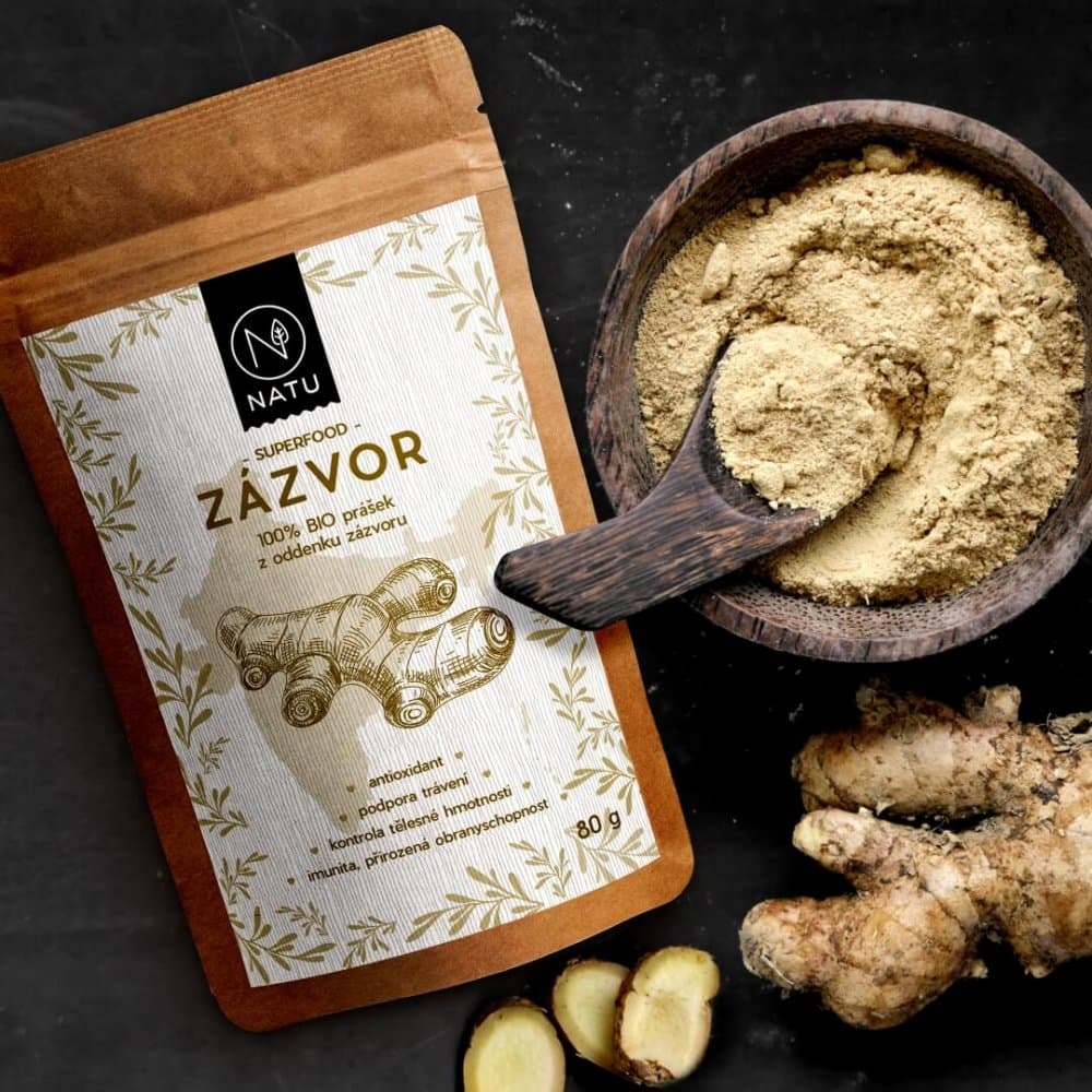 NATU Zázvor BIO prášek 80 g - náhled 3