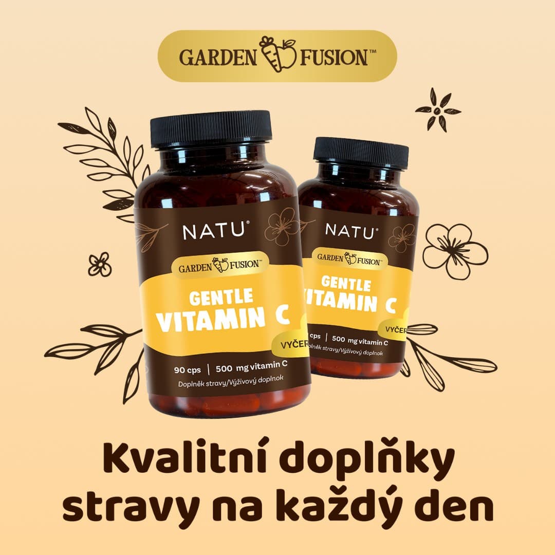 NATU Garden Fusion Vitamin C 500 mg pro imunitu 90 kapslí - náhled 3
