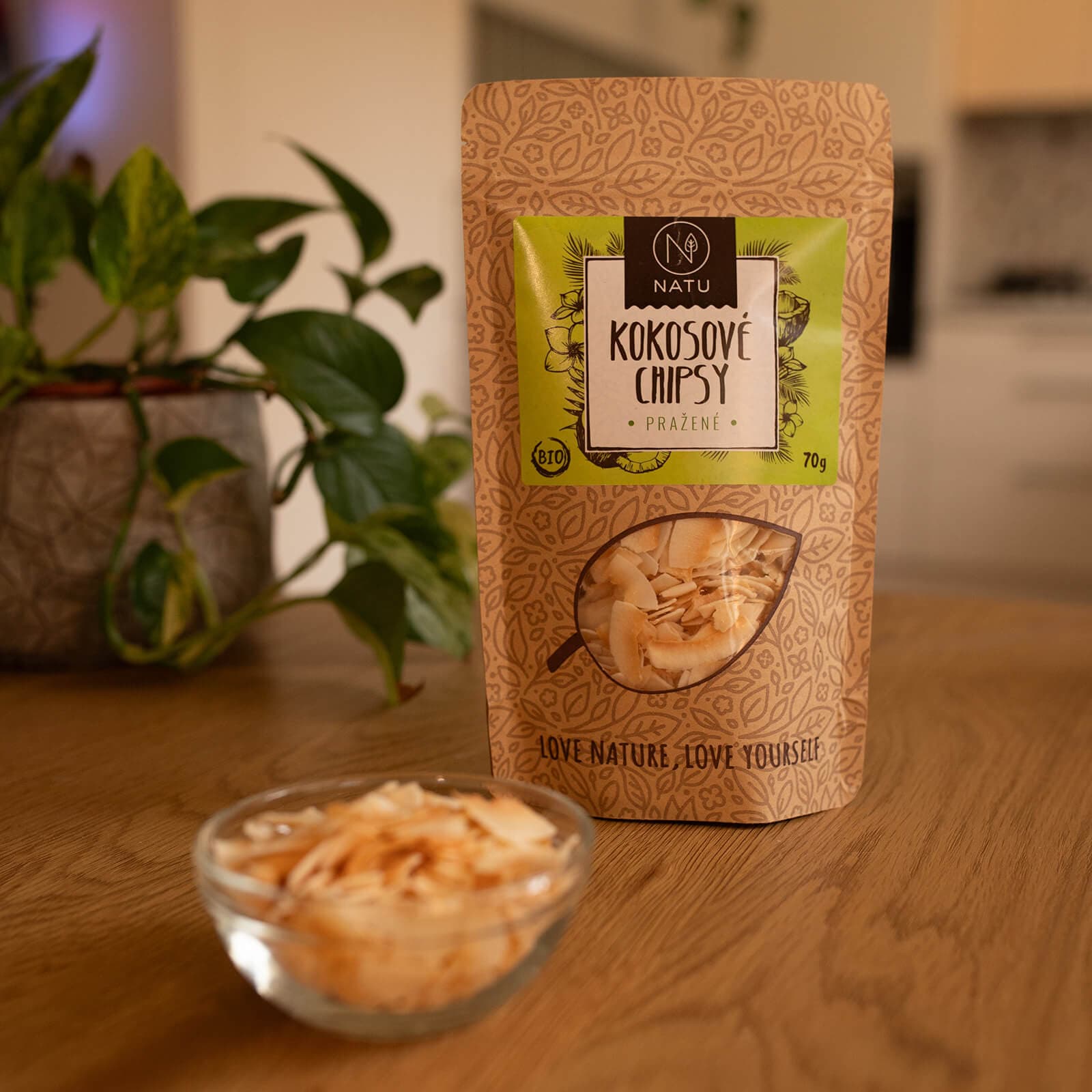 NATU Kokosové chipsy pražené BIO 70 g - náhled 5