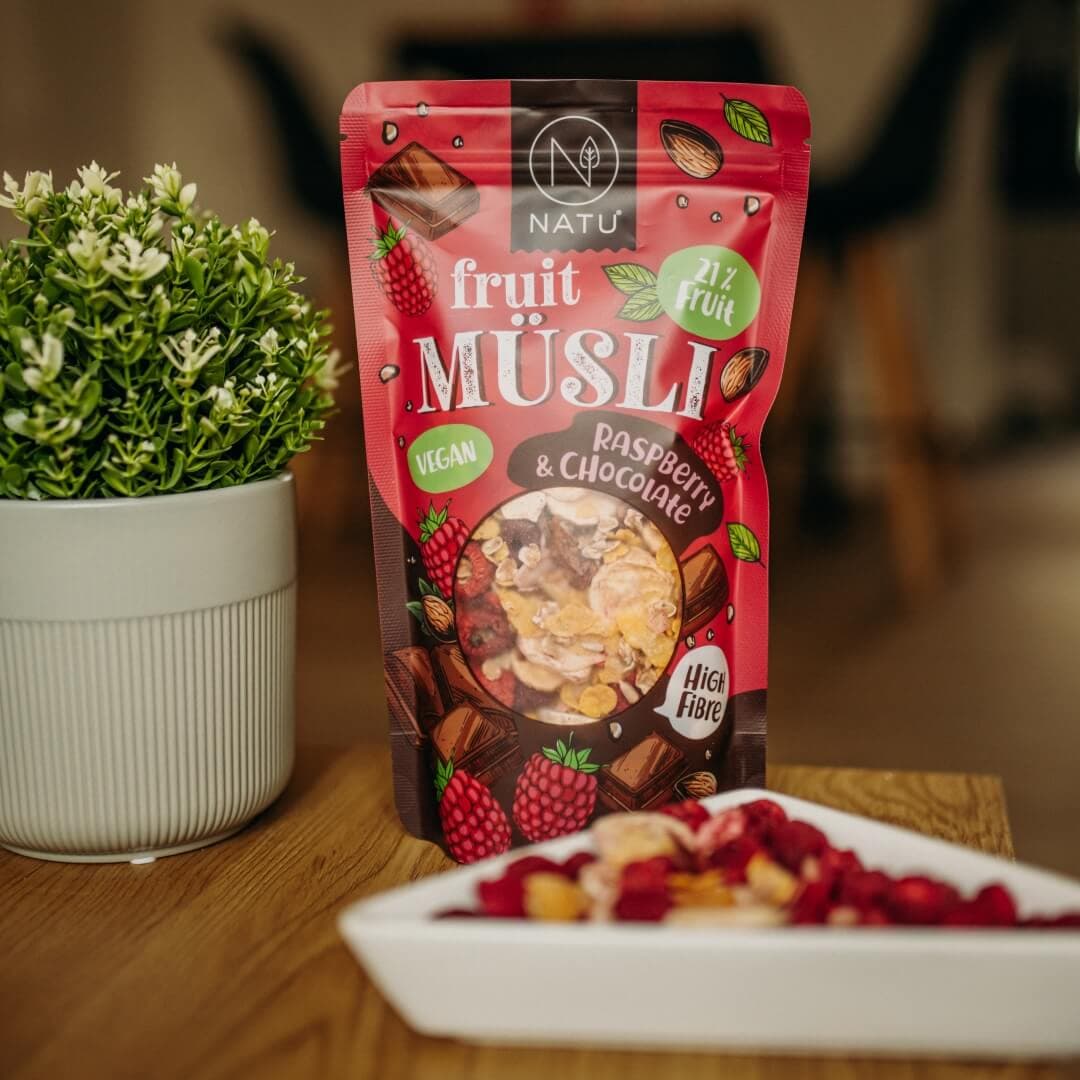 NATU Müsli Maliny a čokoláda 270g - náhled 3