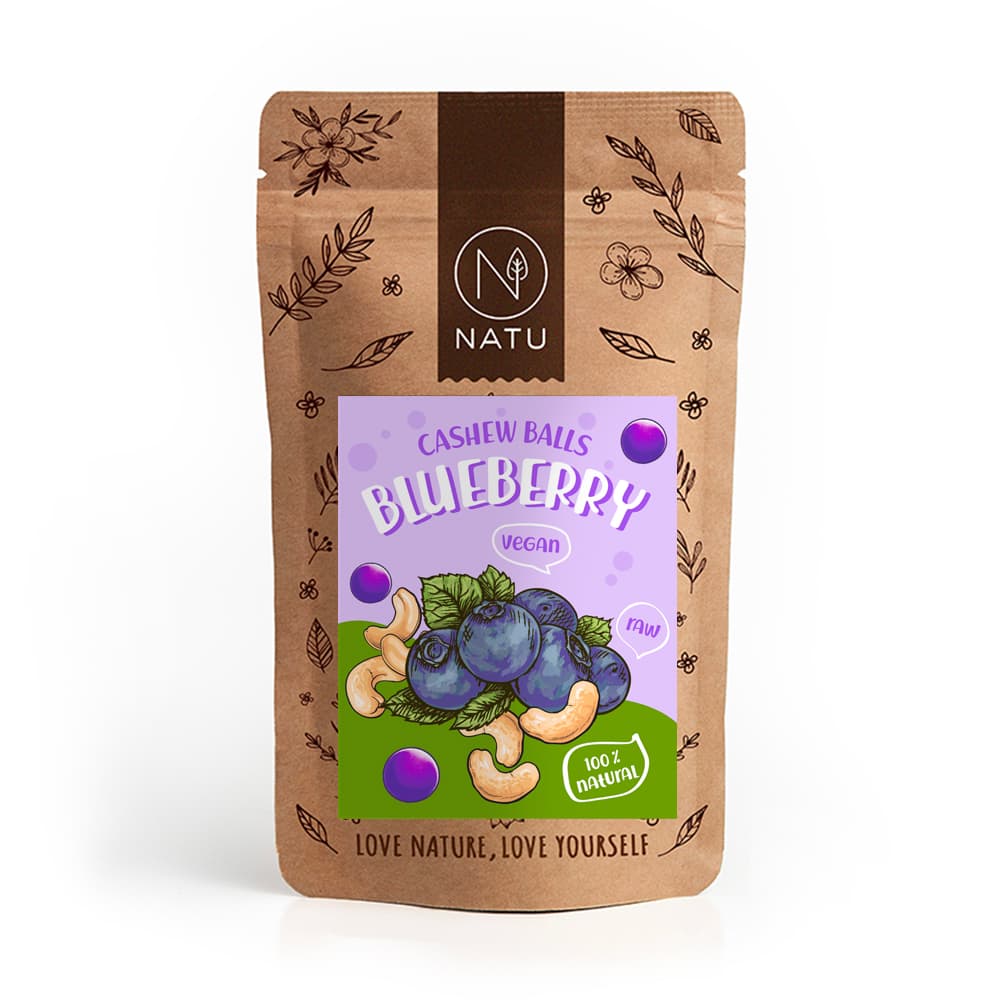NATU Borůvkové kuličky s kešu krémem 70g - náhled 2