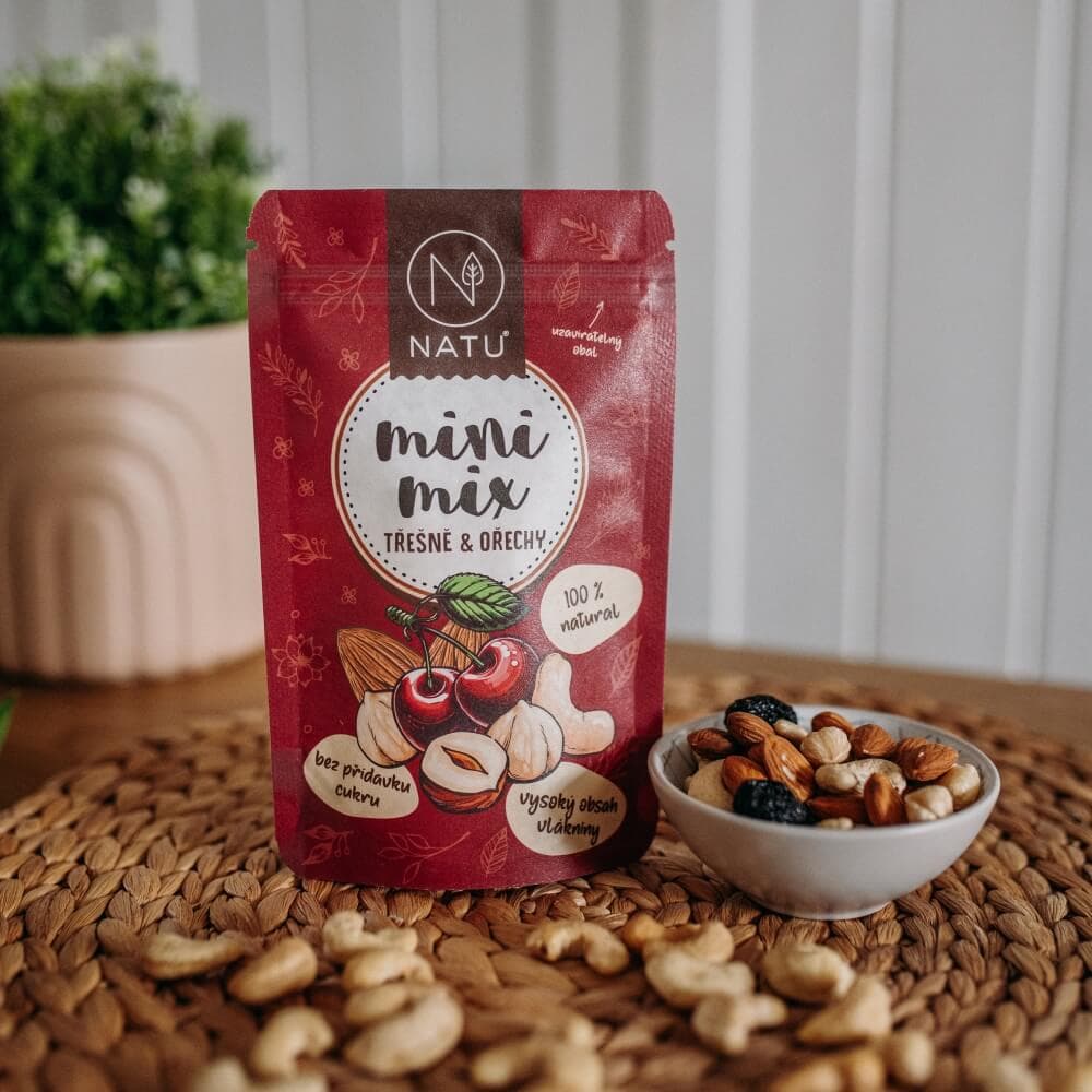 NATU Mini mix třešně a ořechy 80g - náhled 4