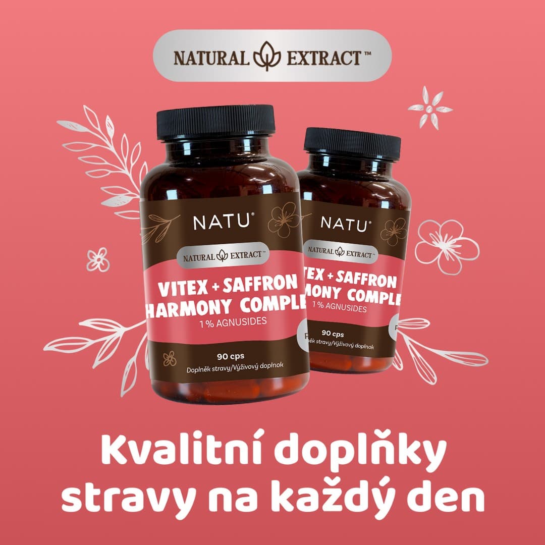NATU Drmek extrakt (1% agnusidů) se šafránem 90 kapslí - náhled 3