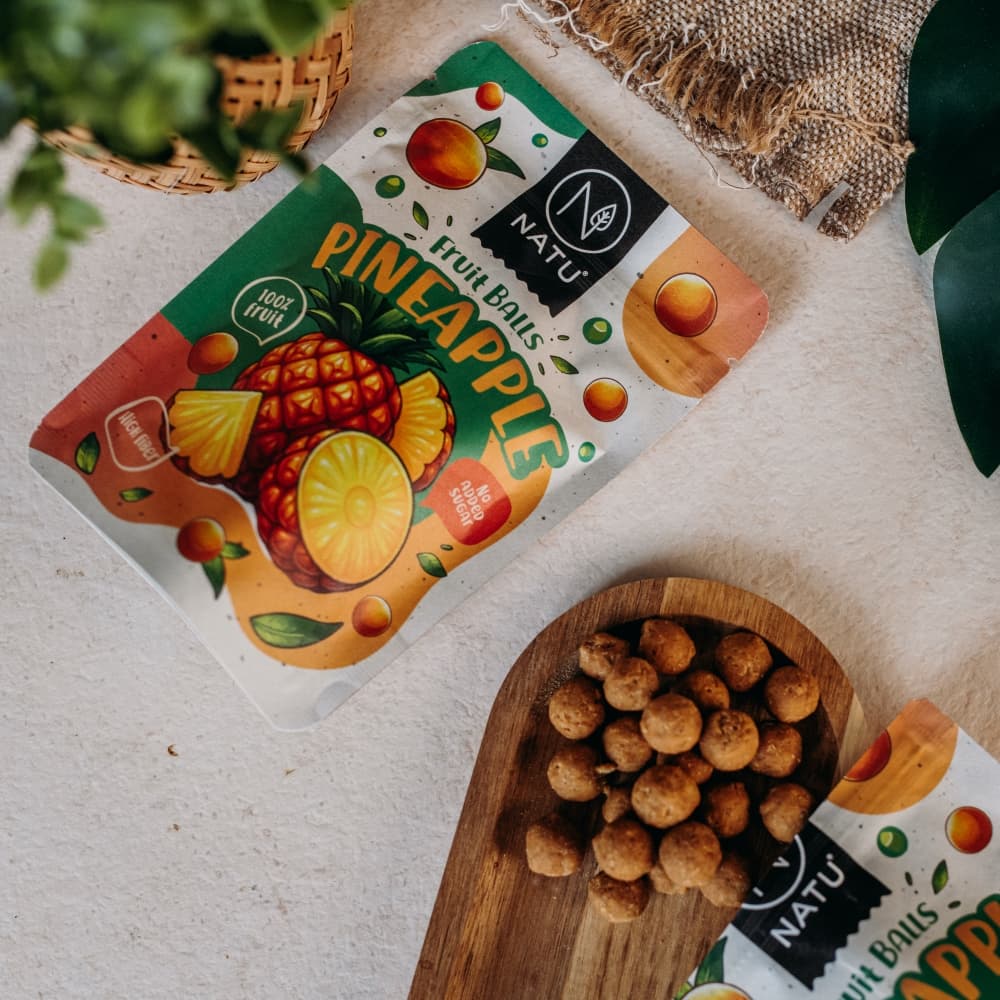 NATU Ovocné kuličky ananasové BIO 90g - náhled 3