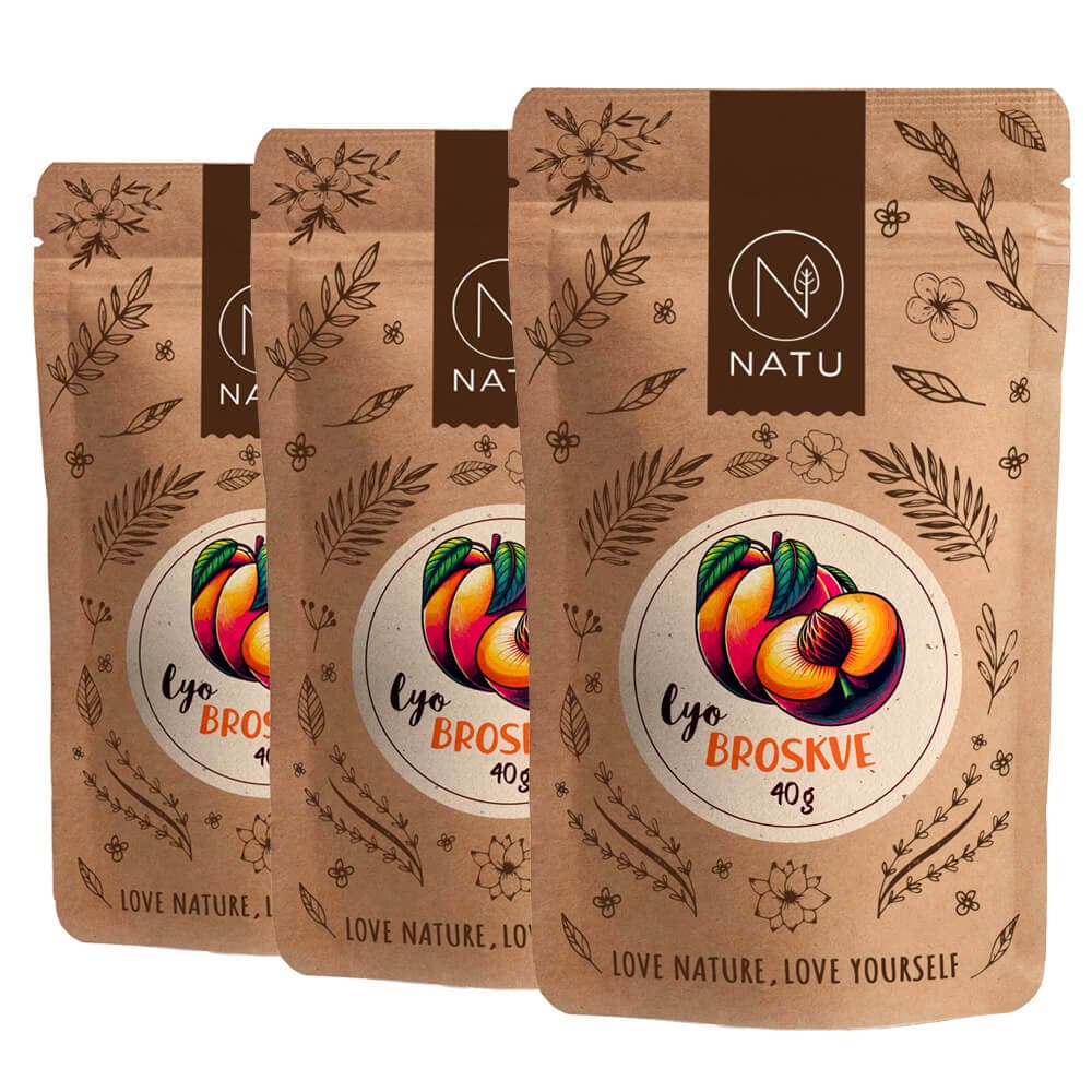 NATUNATU Lyofilizované broskve plátky 3x40g