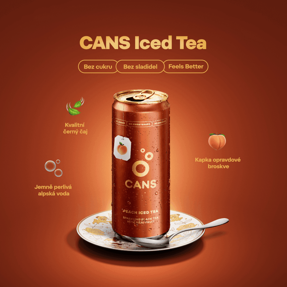CANS ledový čaj broskev 330ml - náhled 3