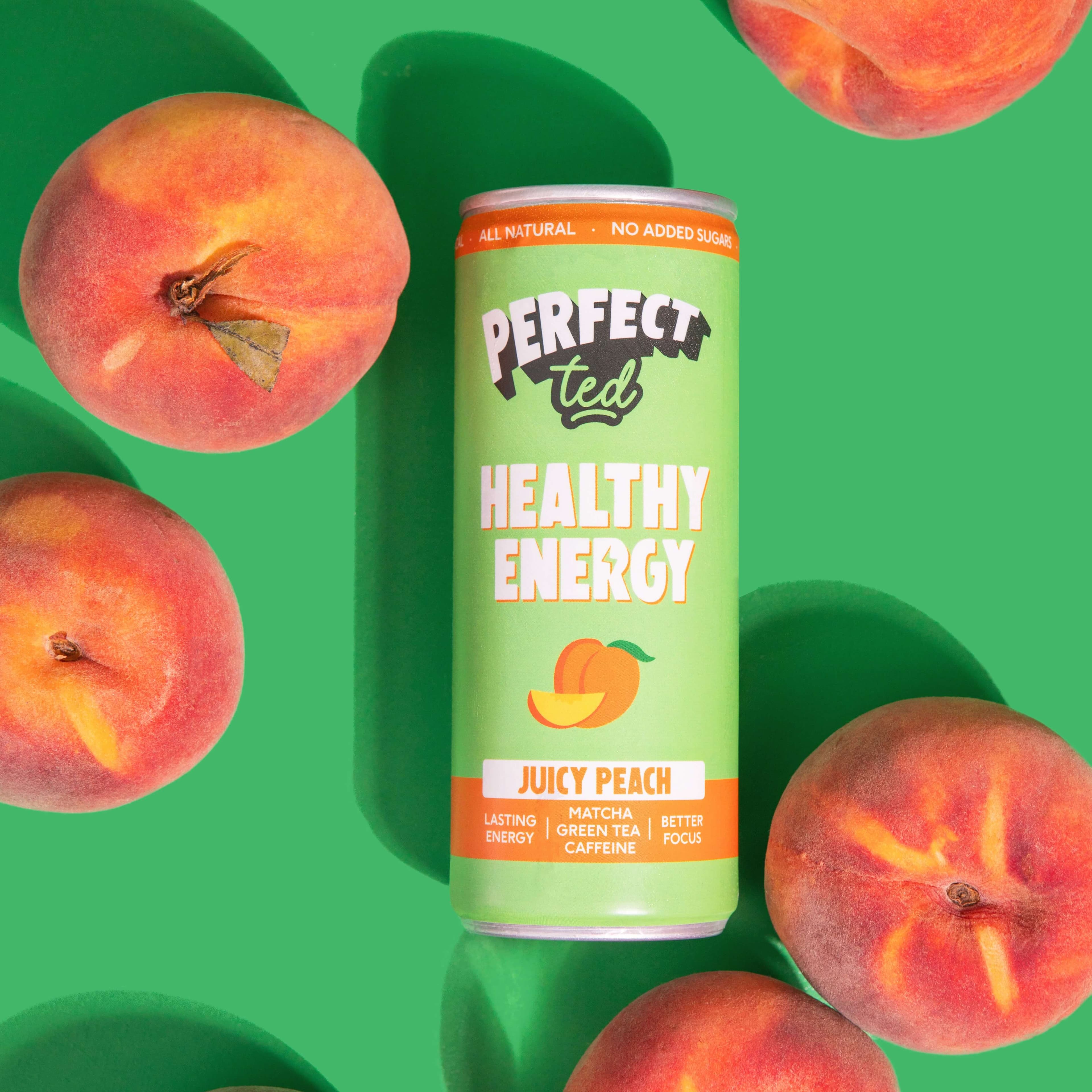 Healthy Matcha Energy Drink broskev 250ml - náhled 2