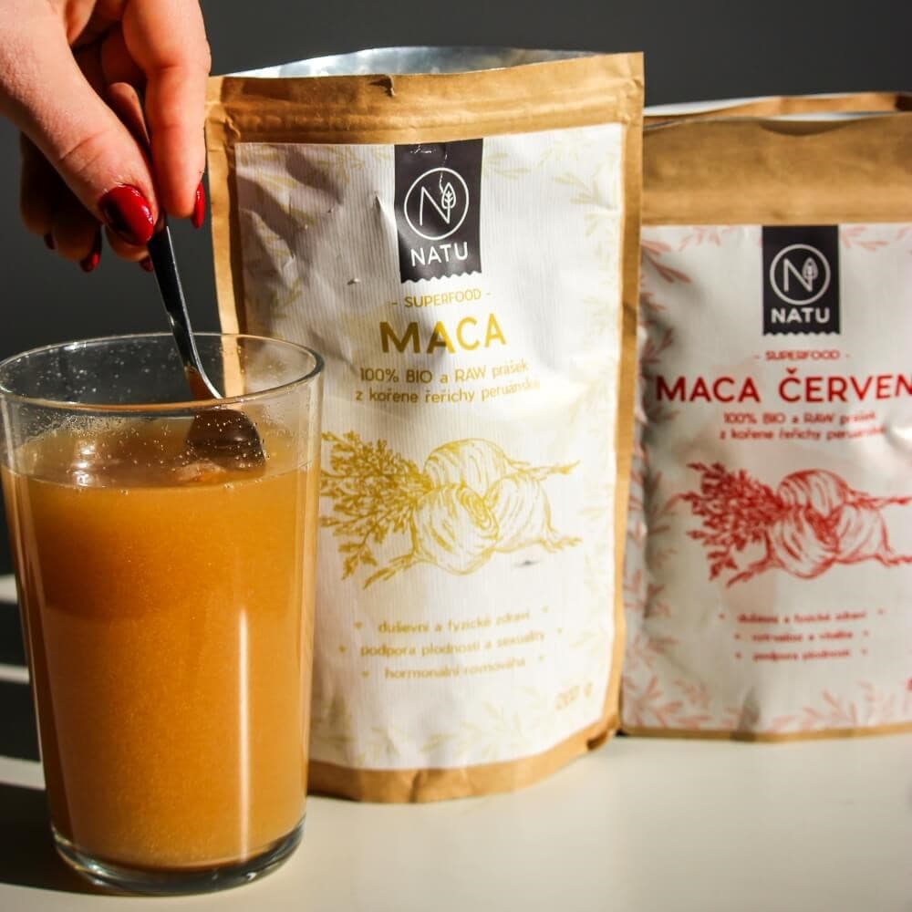 NATU Maca červená BIO prášek 80 g - náhled 5