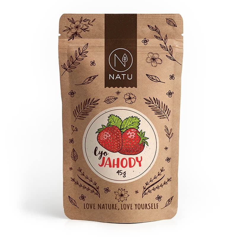 NATU Lyofilizované jahody plátky 45 g - náhled 2