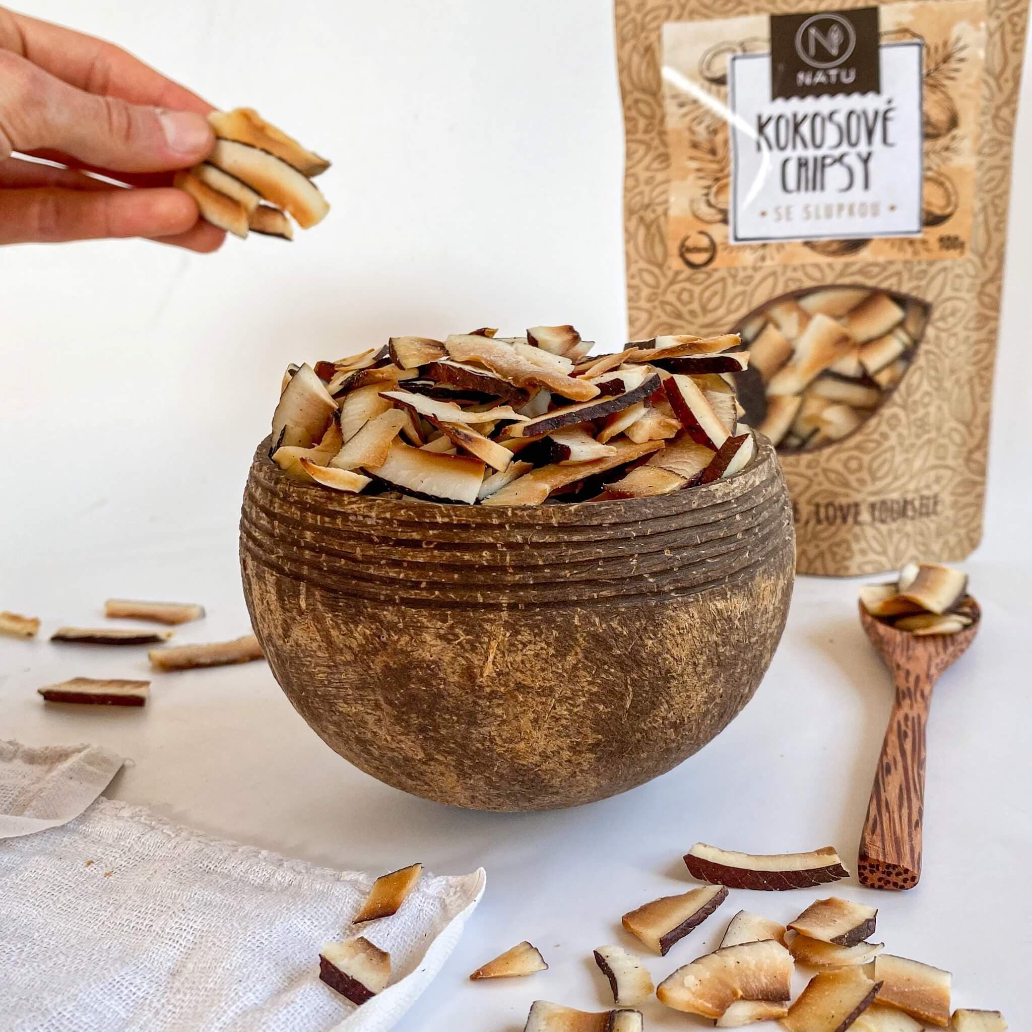 NATU Kokosové chipsy se slupkou 100g - náhled 4