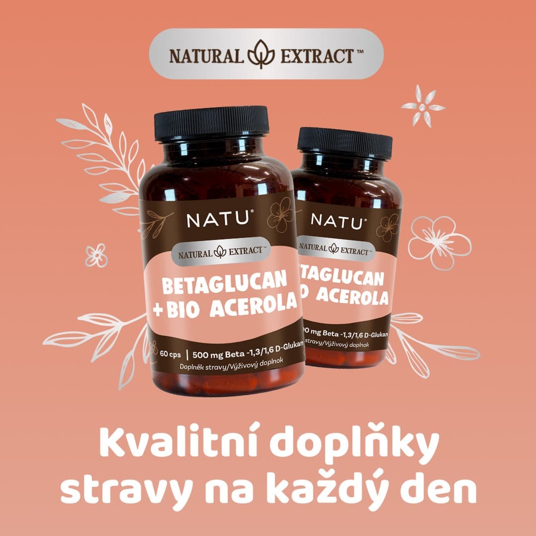 NATU BetaGlukan 500 mg s BIO acerolou 60 kapslí - náhled 2