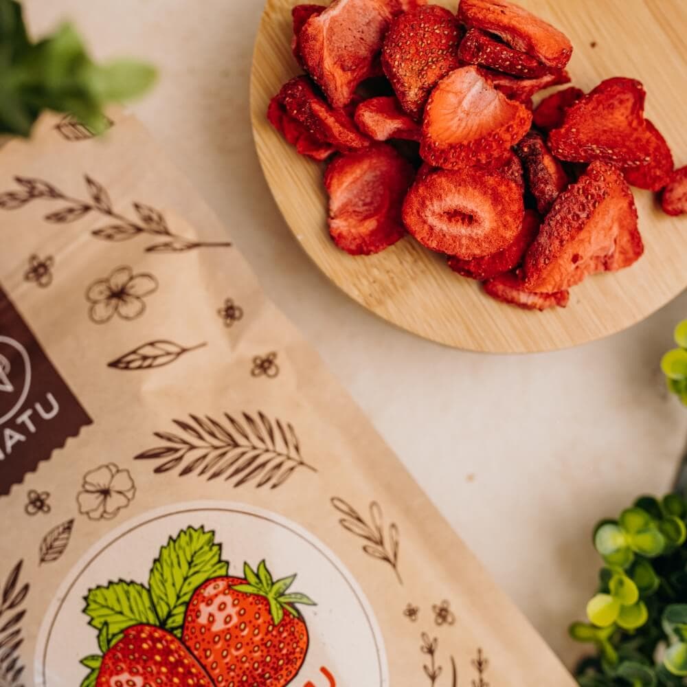 NATU Lyofilizované jahody plátky 3x45g - náhled 5