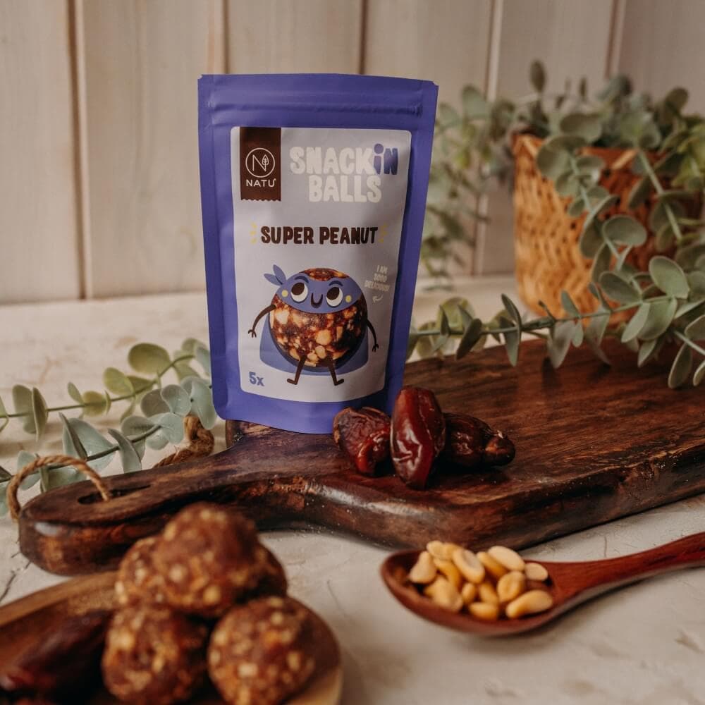 NATU SNACKin Balls Super Peanut 65g - náhled 4