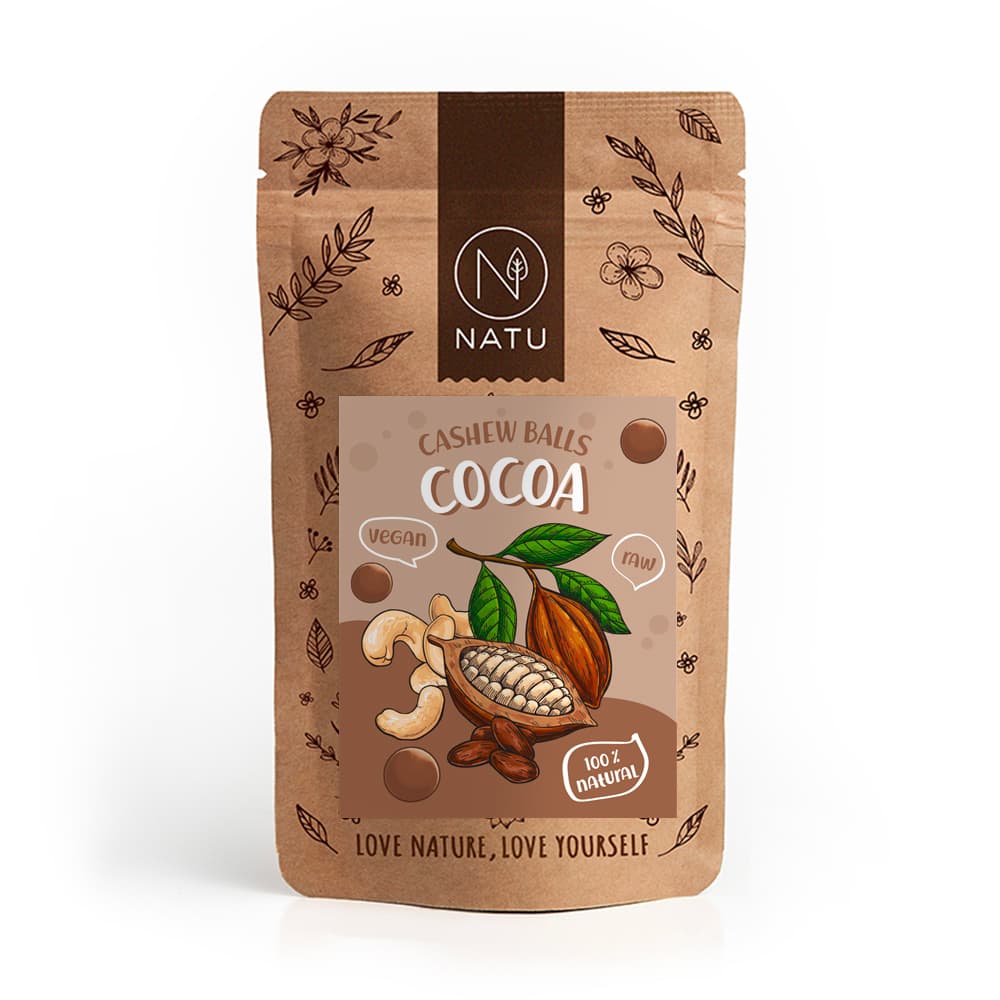 NATU Kakaové kuličky s kešu krémem 70g - náhled 2