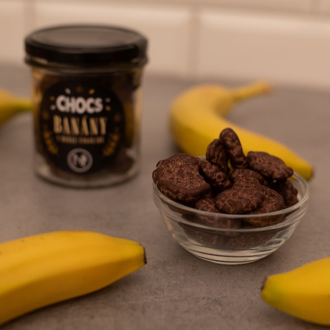 NATU CHOCS Banány v 60% hořké čokoládě 110g - náhled 5