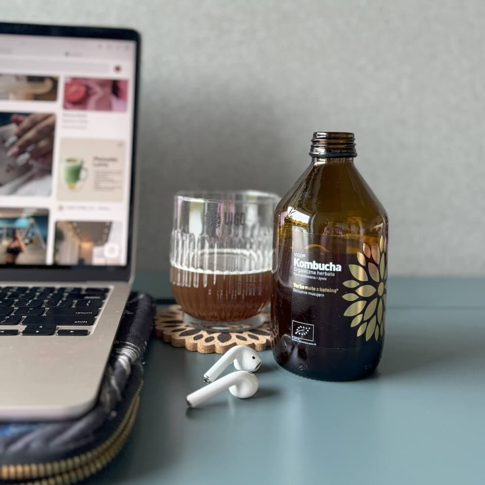 VIGO Kombucha Yerba Maté BIO 330ml - náhled 3