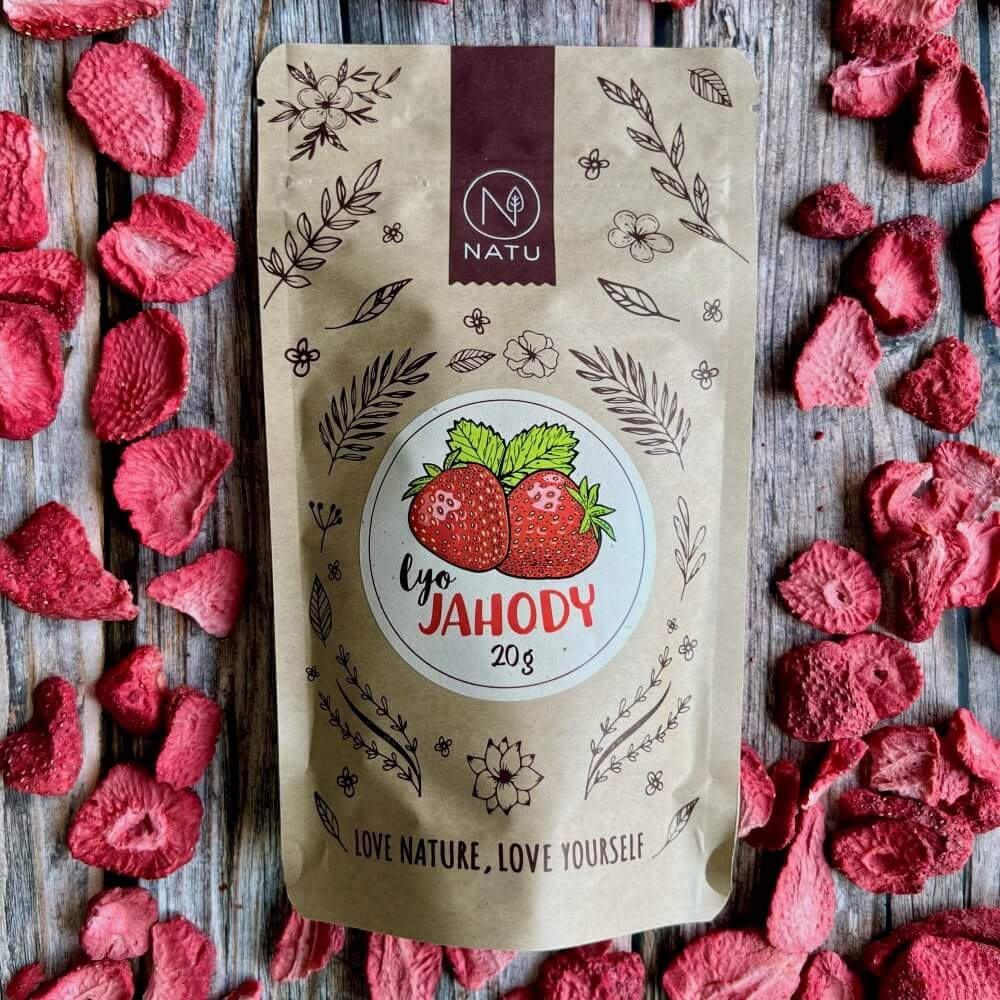 NATU Lyofilizované jahody plátky 20g - náhled 5