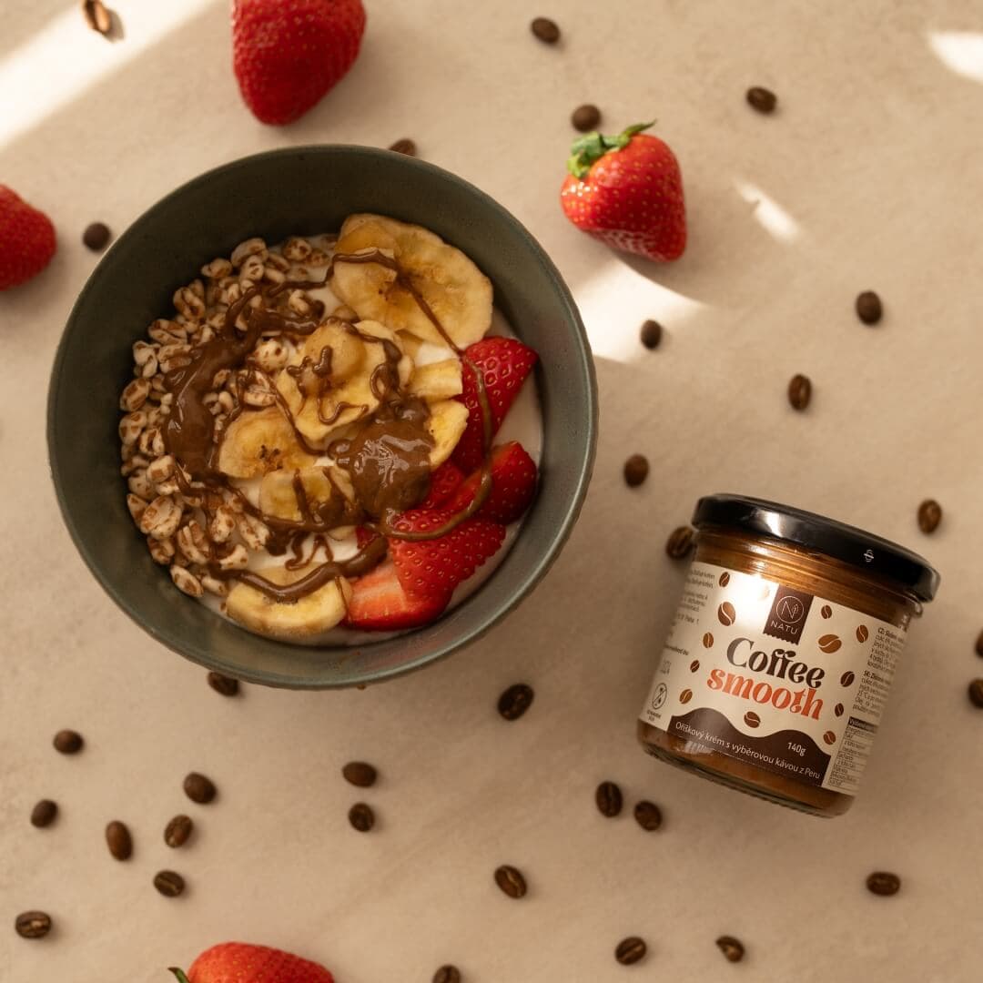 NATU Coffee smooth oříškový krém s kávou 140g - náhled 4