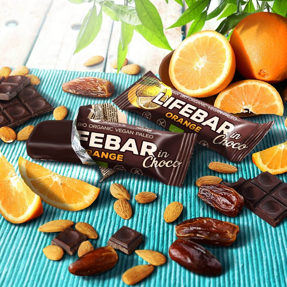 Lifefood Lifebar InChoco Pomerančová BIO RAW 40g - náhled 3