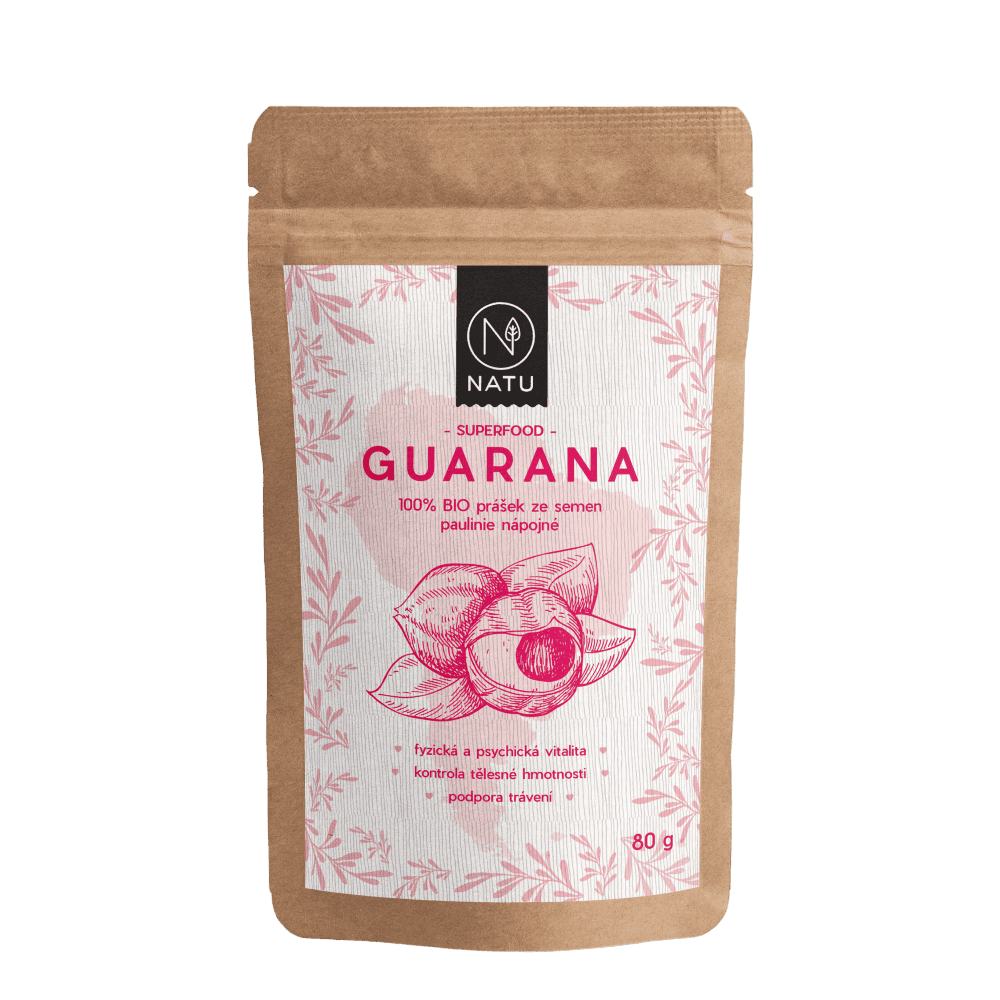 NATU Guarana BIO prášek 80 g