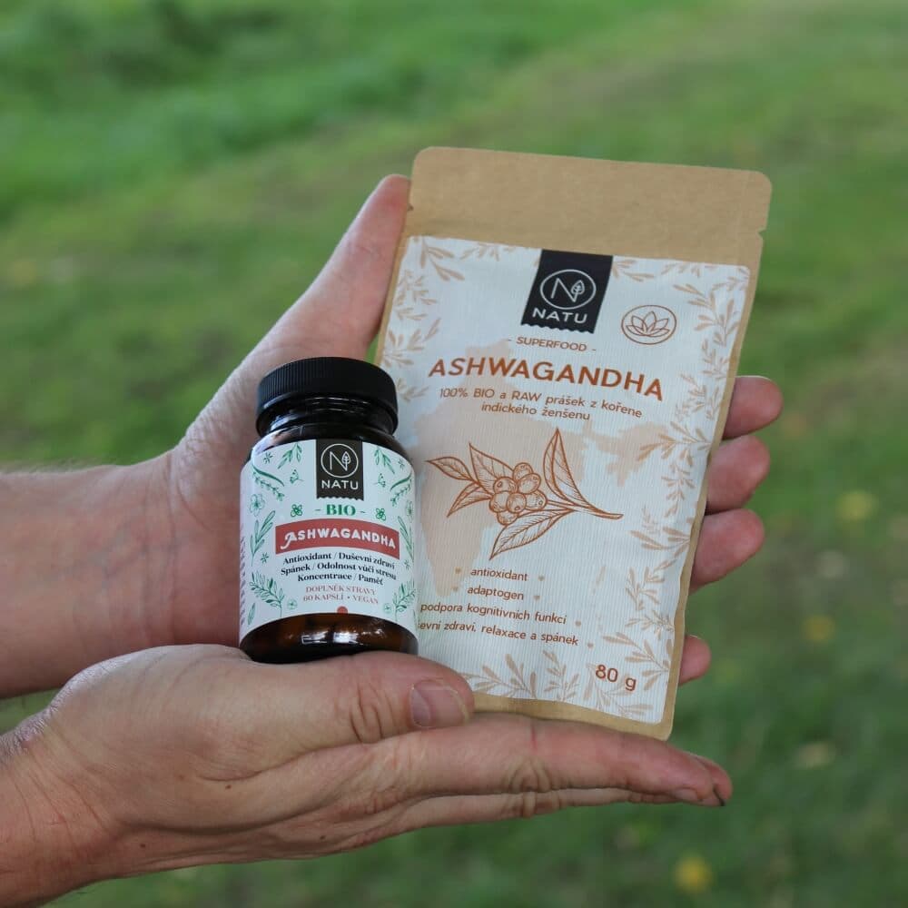 NATU Ashwagandha BIO prášek 80 g - náhled 4
